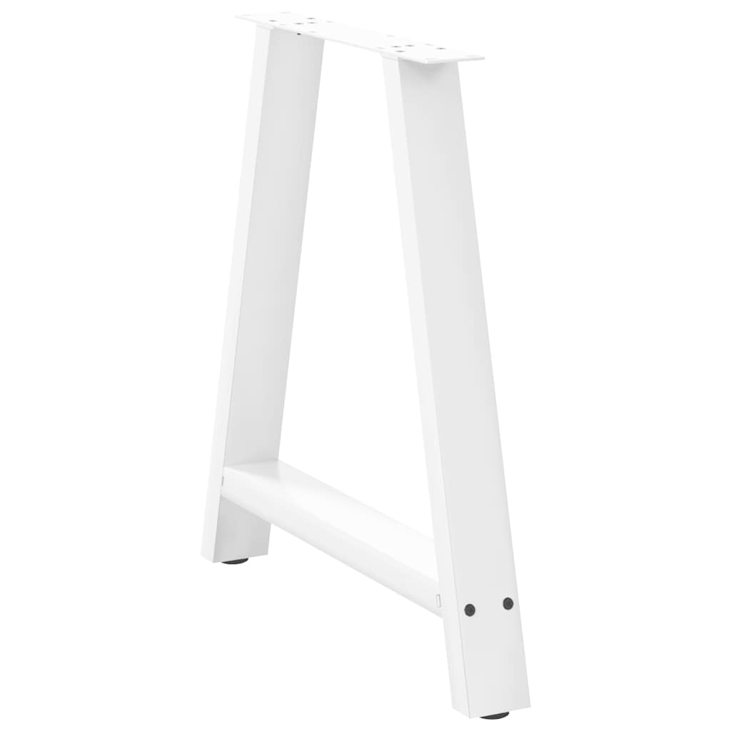 White A-Shaped Steel Dining Table Legs 2 pcs, 80x(72-73) cm
