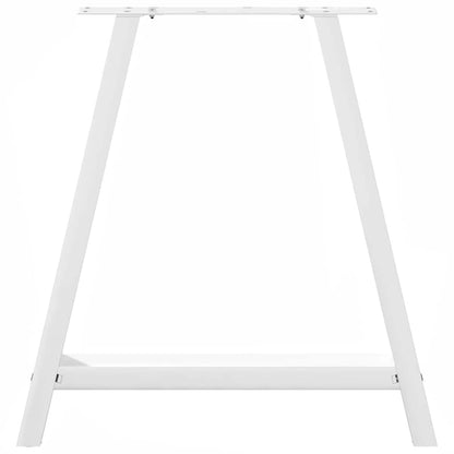White A-Shaped Steel Dining Table Legs 2 pcs, 80x(72-73) cm