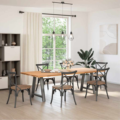 Anthracite Steel A-Shaped Dining Table Legs 2pcs 80x(72-73) cm