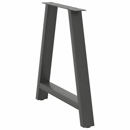 Anthracite Steel A-Shaped Dining Table Legs 2pcs 80x(72-73) cm
