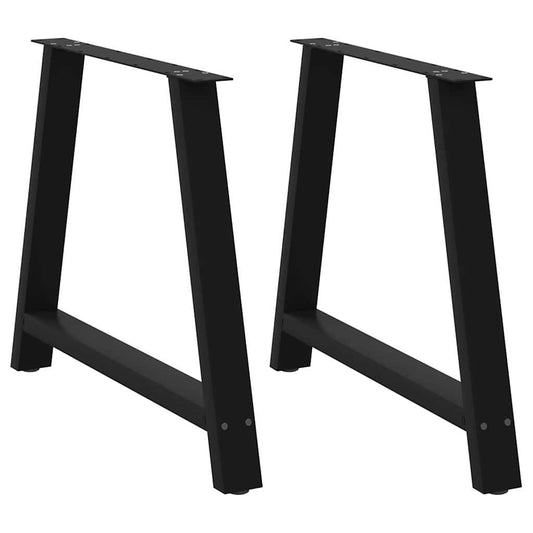 A-Shaped Steel Dining Table Legs, 2 Pcs, Adjustable Black 90cm
