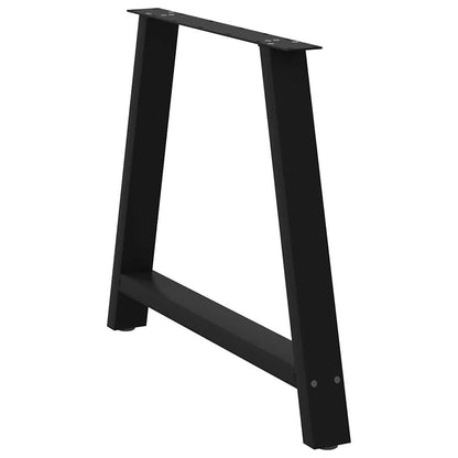 A-Shaped Steel Dining Table Legs, 2 Pcs, Adjustable Black 90cm