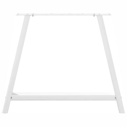 White Steel A-Shaped Dining Table Legs, 2 pcs, Adjustable 90x72-73 cm