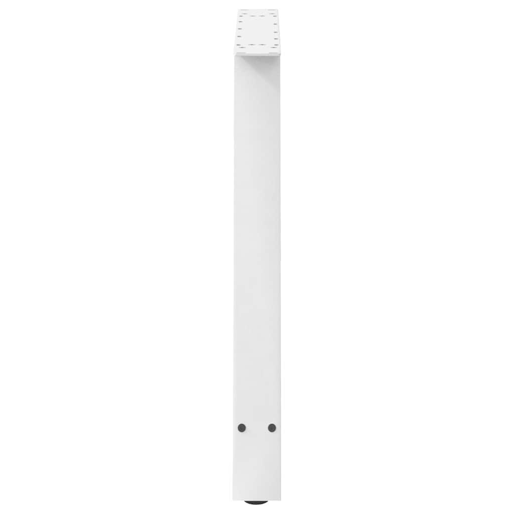 White Steel A-Shaped Dining Table Legs, 2 pcs, Adjustable 90x72-73 cm