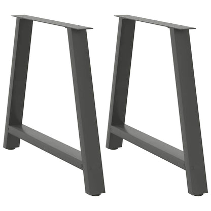 Anthracite Steel A-Shaped Dining Table Legs 2pcs 90x72-73cm