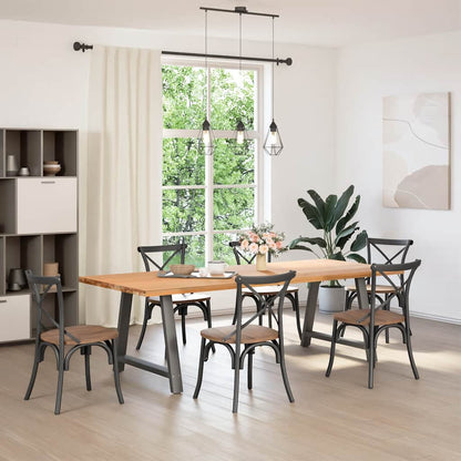 Anthracite Steel A-Shaped Dining Table Legs 2pcs 90x72-73cm