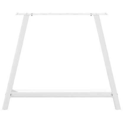 White Steel A-Shaped Dining Table Legs 2pcs, Adjustable Height