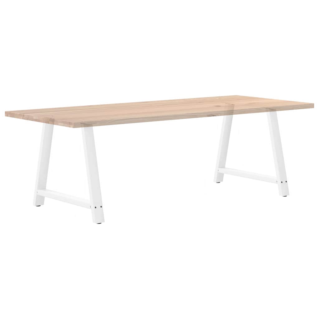 White Steel A-Shaped Dining Table Legs 2pcs, Adjustable Height