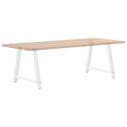 White Steel A-Shaped Dining Table Legs 2pcs, Adjustable Height