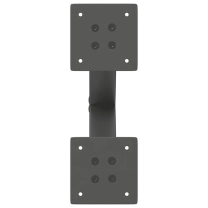 Anthracite Steel X-Shaped Coffee Table Legs, 2 pcs, 30-31 cm