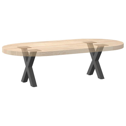 Anthracite Steel X-Shaped Coffee Table Legs, 2 pcs, 30-31 cm