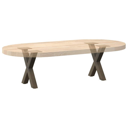 Natural Steel X-Shaped Coffee Table Legs 2pcs 30cm