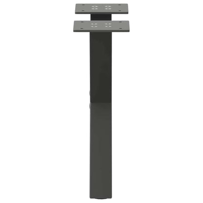 Anthracite Steel X-Shaped Coffee Table Legs Set, Adjustable 40x31cm