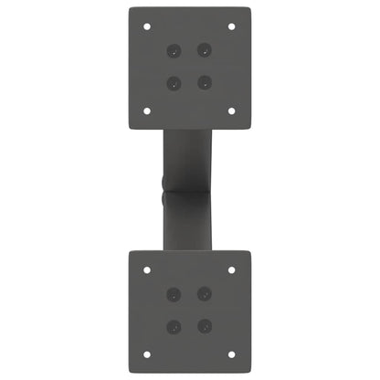 Anthracite Steel X-Shaped Coffee Table Legs Set, Adjustable 40x31cm