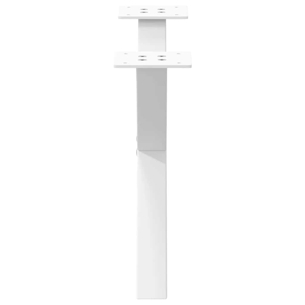 White Steel X-Shaped Coffee Table Legs (2 pcs, 50x30-31 cm)
