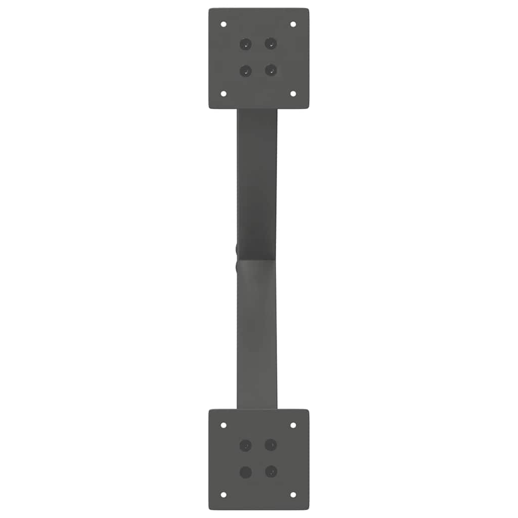 Anthracite Steel X-Shaped Coffee Table Legs, 2 pcs, Adjustable 50cm