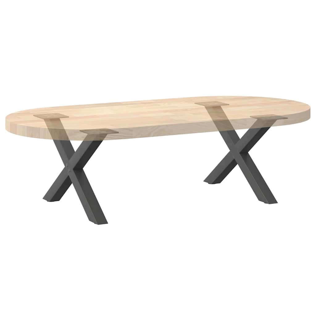 Anthracite Steel X-Shaped Coffee Table Legs, 2 pcs, Adjustable 50cm