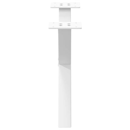 White Steel X-Shaped Coffee Table Legs, 2 pcs, 60x(30-31) cm