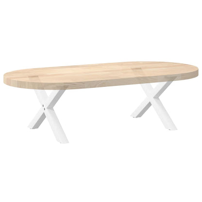 White Steel X-Shaped Coffee Table Legs, 2 pcs, 60x(30-31) cm