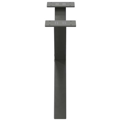 Anthracite Steel X-Shaped Coffee Table Legs, Set of 2, 60x(30-31) cm