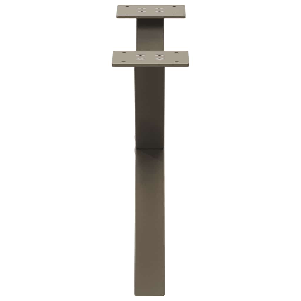 X-Shaped Natural Steel Coffee Table Legs, Set of 2, Adjustable 60cm