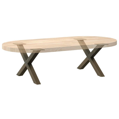 X-Shaped Natural Steel Coffee Table Legs, Set of 2, Adjustable 60cm