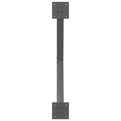 Anthracite Steel X-Shaped Coffee Table Legs Set of 2, Adjustable 70cm