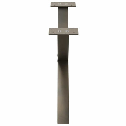 X-Shaped Natural Steel Coffee Table Legs, 2 pcs, 70x30-31 cm