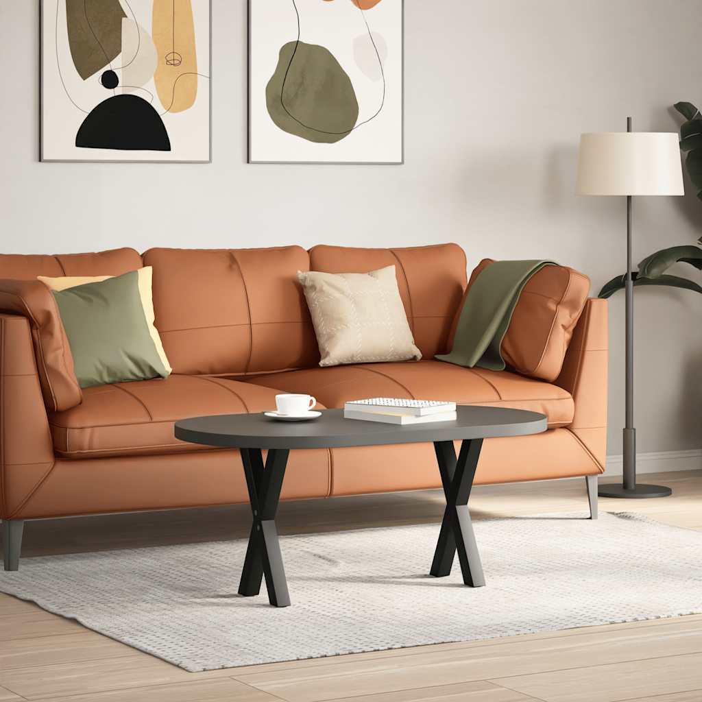 Black Steel X-Shaped Coffee Table Legs, Set of 2, 28x(42-43) cm