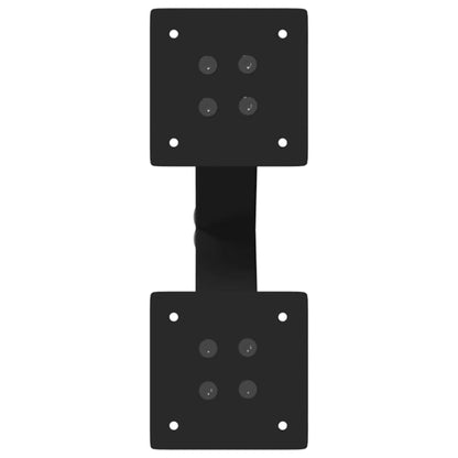Black Steel X-Shaped Coffee Table Legs, 2 Pcs, Adjustable Height 38cm