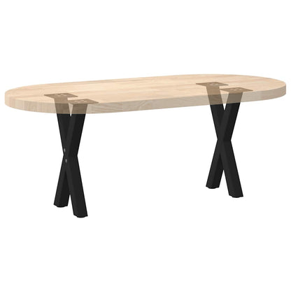Black Steel X-Shaped Coffee Table Legs, 2 Pcs, Adjustable Height 38cm