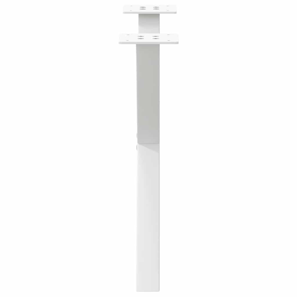 X-Shaped White Steel Coffee Table Legs, 2 pcs, 60x(42-43) cm