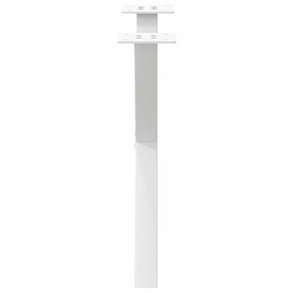 X-Shaped White Steel Coffee Table Legs, 2 pcs, 60x(42-43) cm
