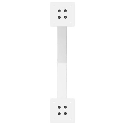 X-Shaped White Steel Coffee Table Legs, 2 pcs, 60x(42-43) cm
