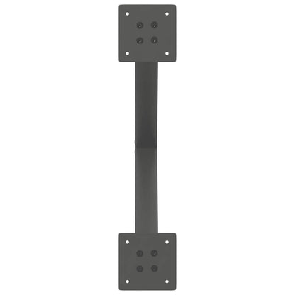 Anthracite X-Shaped Steel Coffee Table Legs, 2pcs, Adjustable 60cm