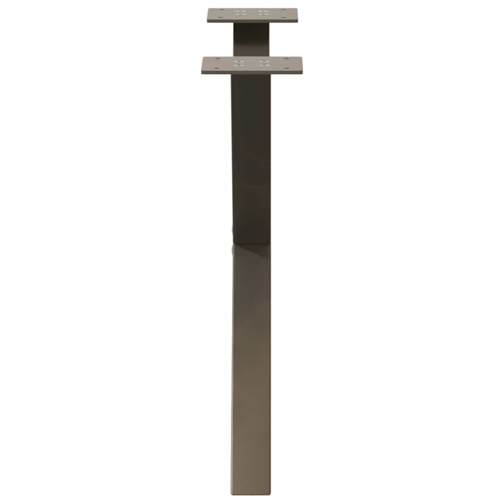 Natural Steel X-Shaped Coffee Table Legs, Set of 2, Adjustable 60 cm