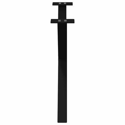 Black Steel X-Shaped Coffee Table Legs, 2 pcs, Adjustable 70 cm