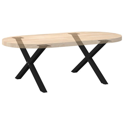 Black Steel X-Shaped Coffee Table Legs, 2 pcs, Adjustable 70 cm