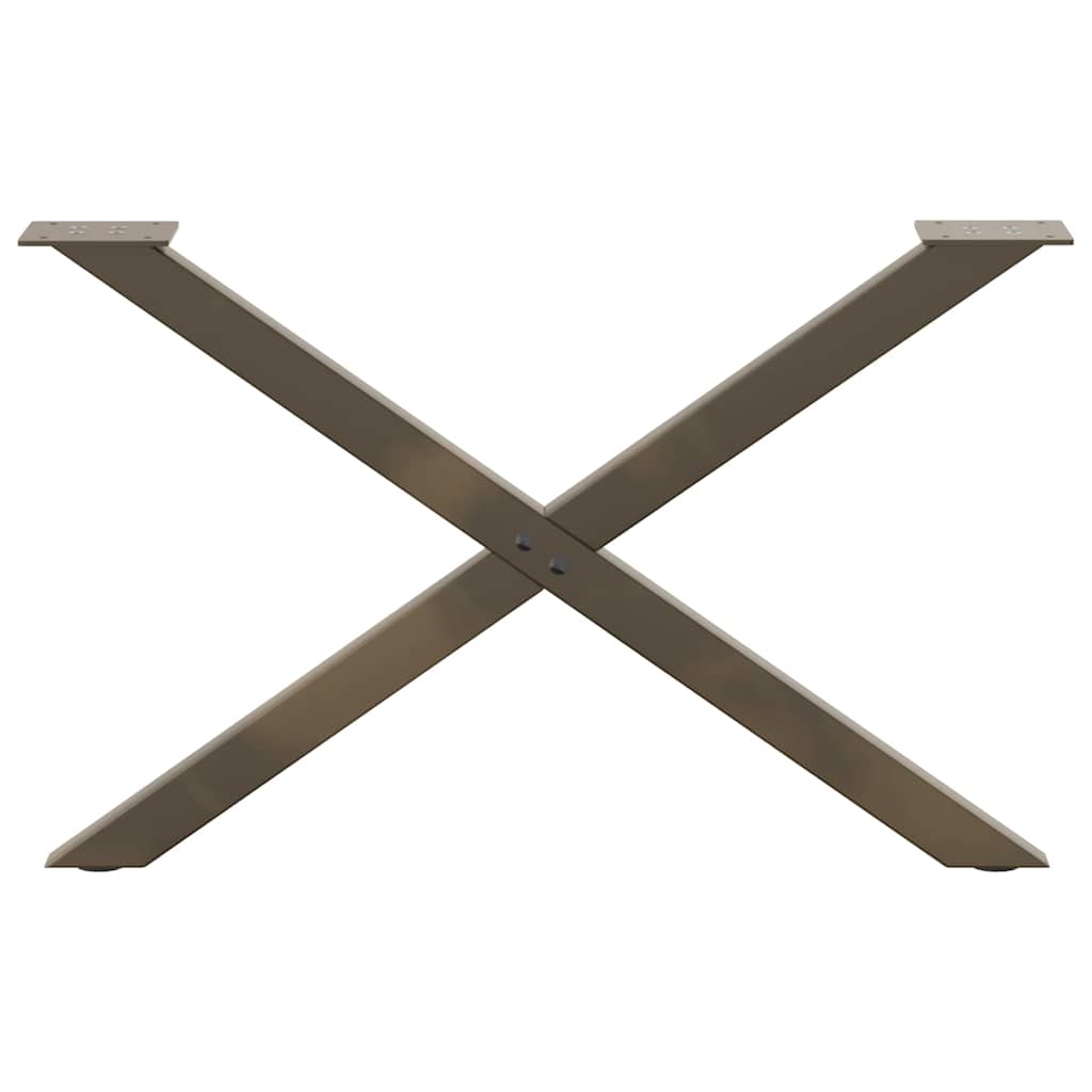 Natural Steel X-Shaped Coffee Table Legs, Adjustable, 2 pcs (70x42-43 cm)