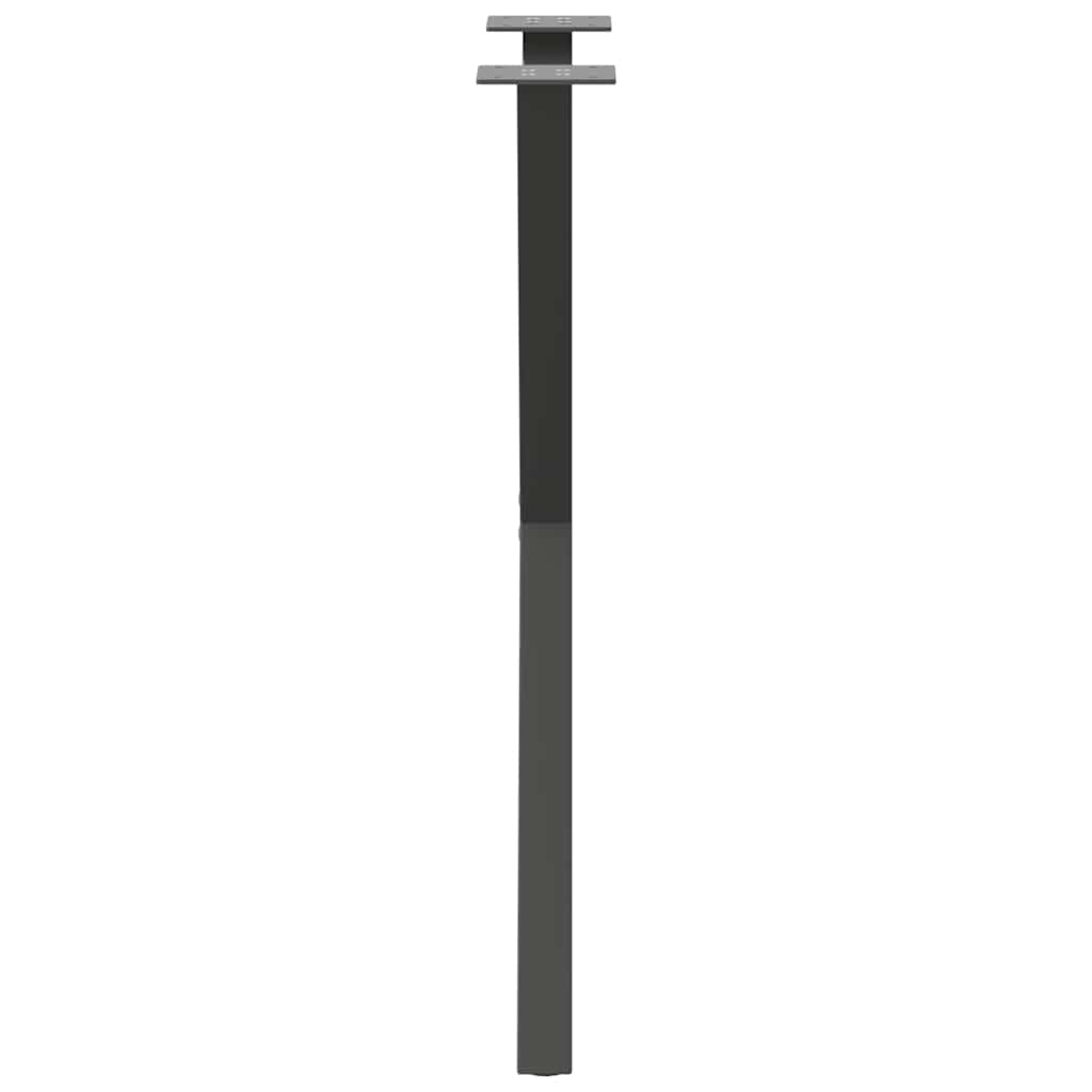 X-Shaped Anthracite Steel Dining Table Legs 2pcs, Adjustable Height