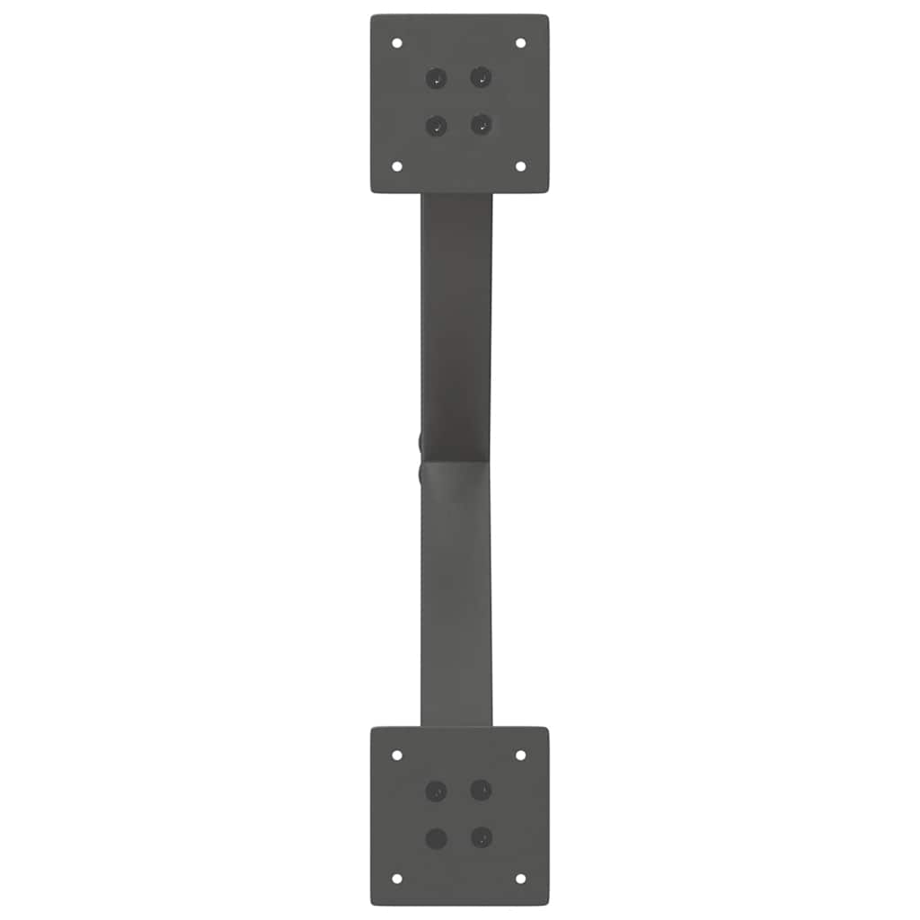 X-Shaped Anthracite Steel Dining Table Legs 2pcs, Adjustable Height