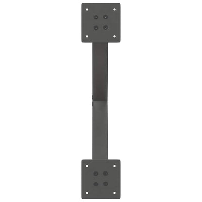 X-Shaped Anthracite Steel Dining Table Legs 2pcs, Adjustable Height