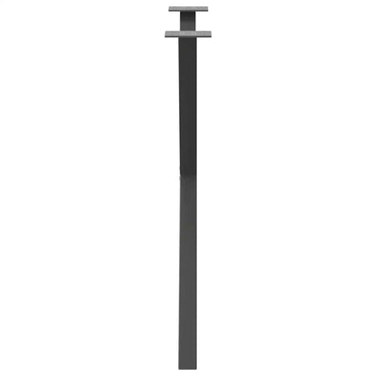 Anthracite Steel X-Shaped Dining Table Legs, 2 pcs, 70x(72-73) cm