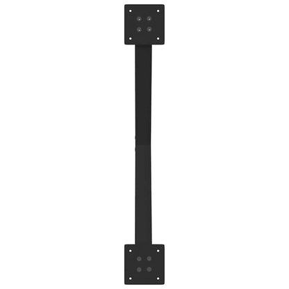 X-Shaped Steel Dining Table Legs, 2 Pcs, Black, Adjustable Height