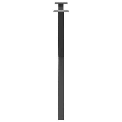 X-Shaped Anthracite Steel Dining Table Legs, Adjustable, 2 pcs
