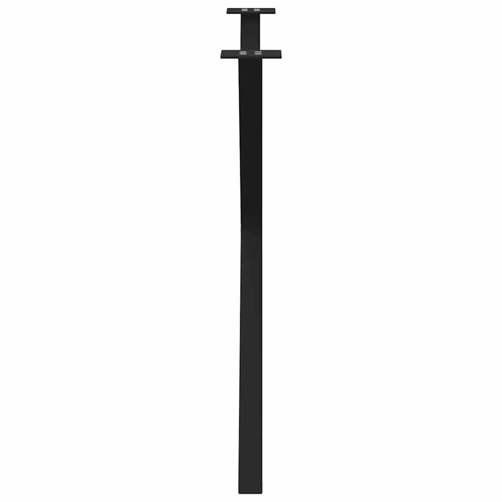 Black Steel X-Shaped Dining Table Legs, Adjustable Height (2 pcs)