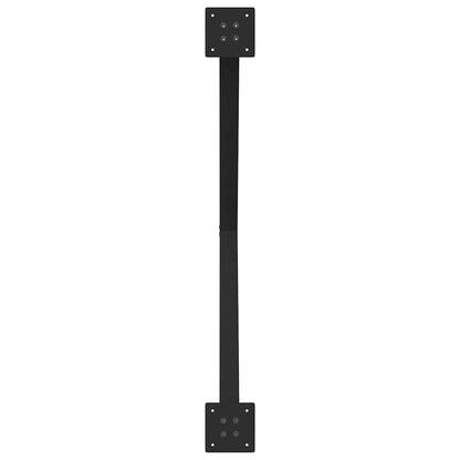 Black Steel X-Shaped Dining Table Legs, Adjustable Height (2 pcs)