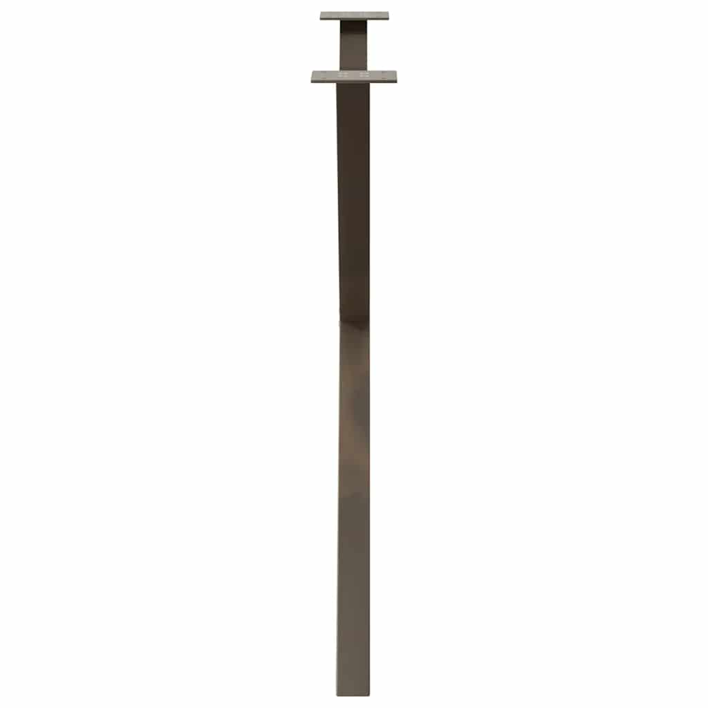X-Shaped Natural Steel Dining Table Legs 2pcs, Adjustable 90cm