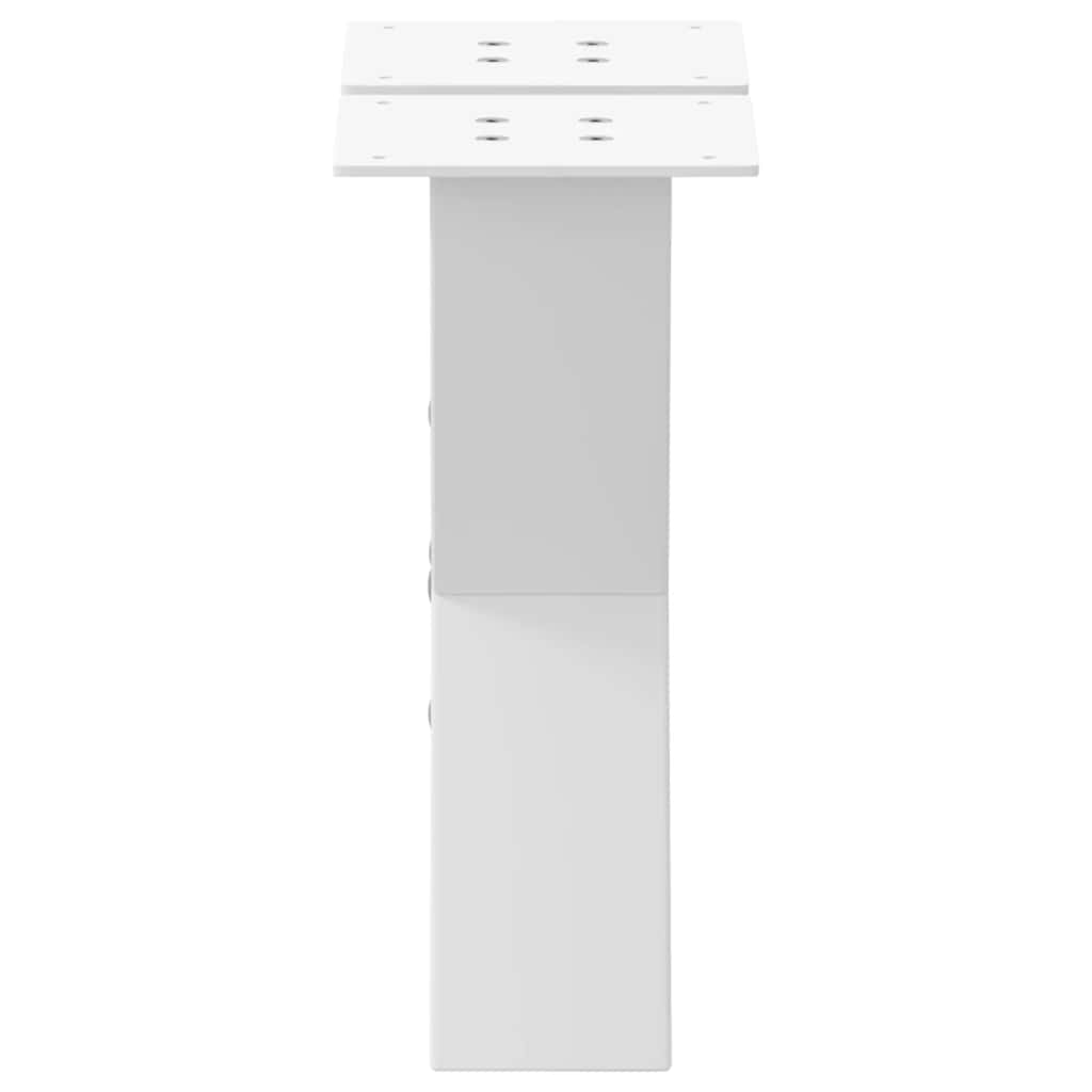 White Steel X-Shaped Coffee Table Legs, Set of 2, 30 cm Adjustable