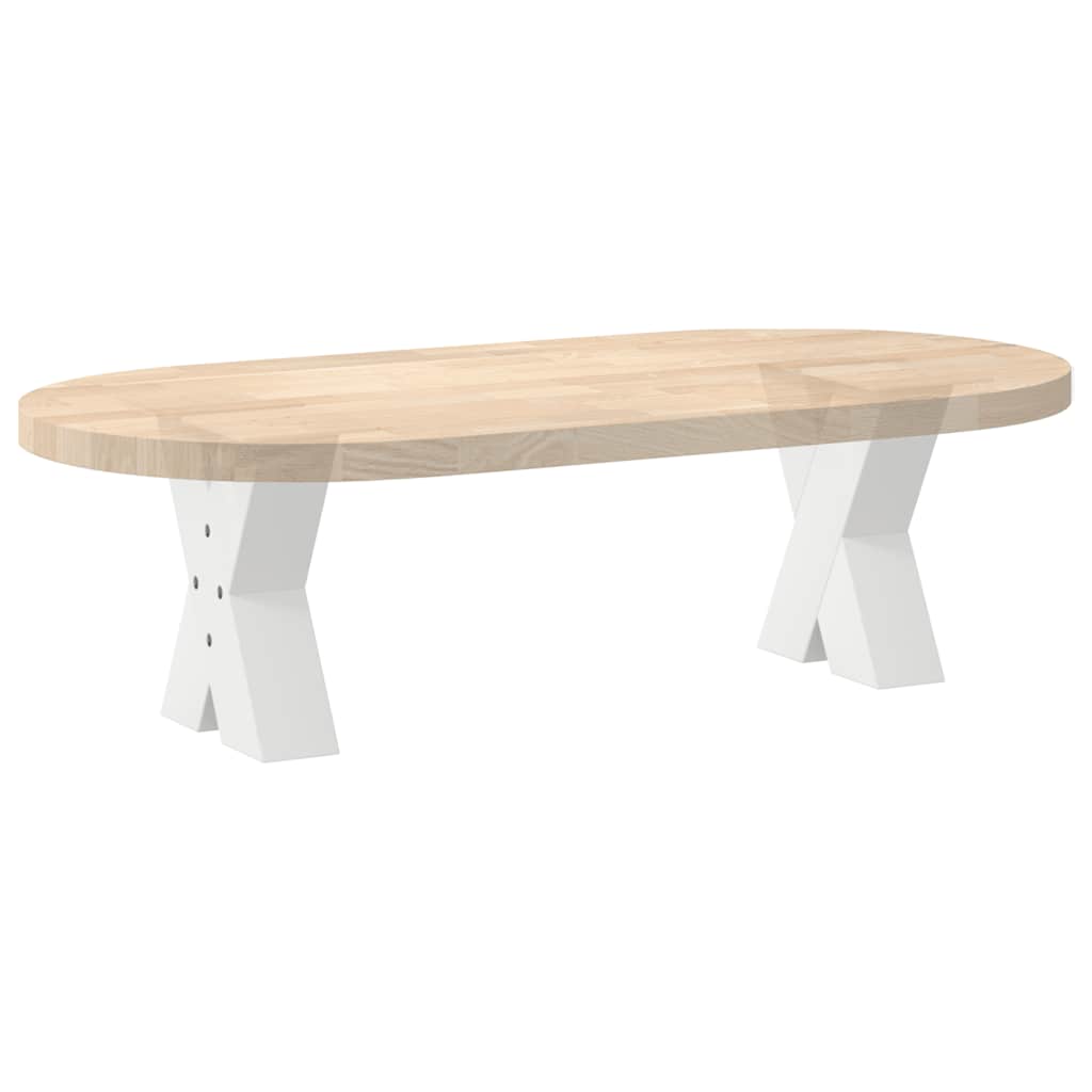 White Steel X-Shaped Coffee Table Legs, Set of 2, 30 cm Adjustable